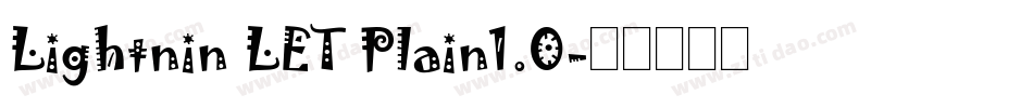 Lightnin LET Plain1.0字体转换